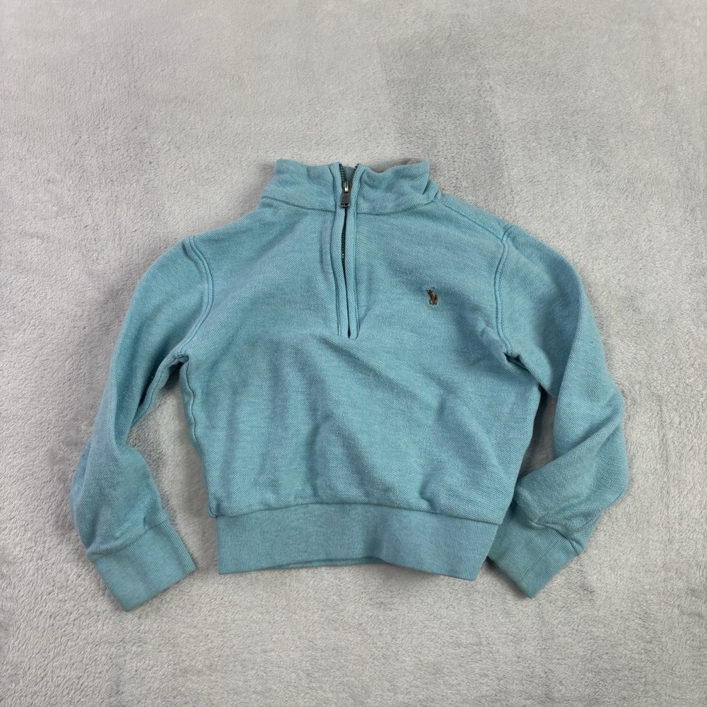 Polo Ralph Lauren Blue 1/4 Zip Pullover Long Sleeve Sweater Toddlers 2T